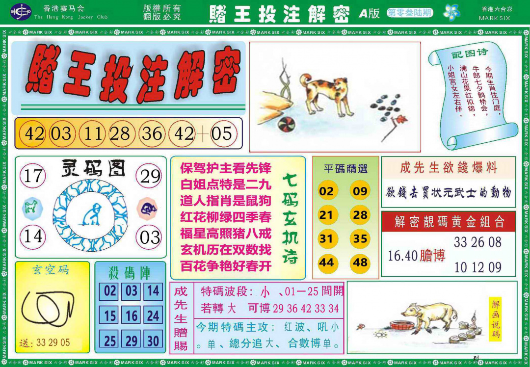 036期赌王投注解密记录[图]
