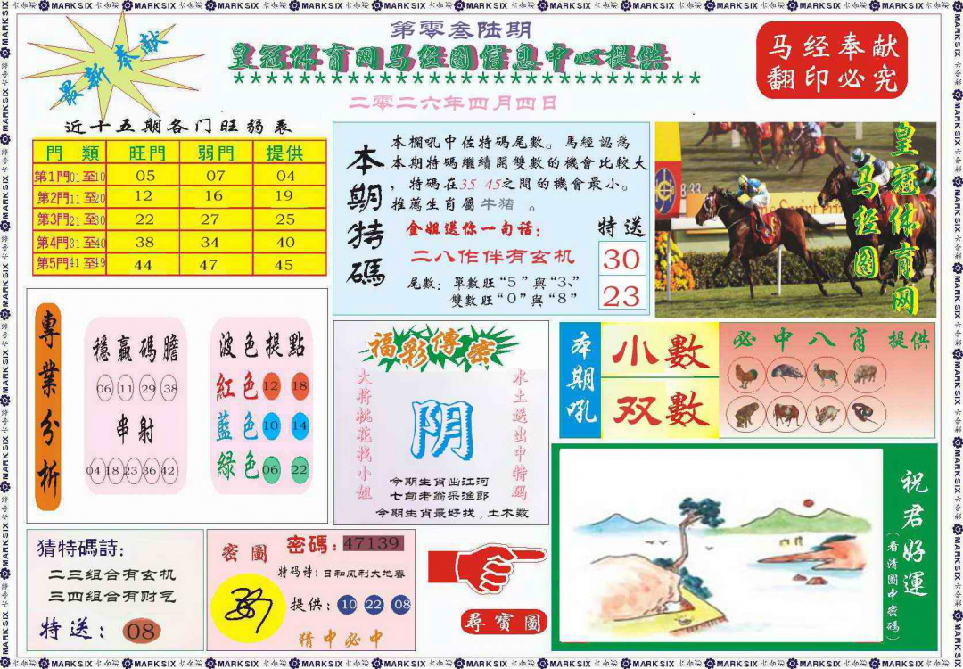 036期皇冠体育网马经图记录[图]